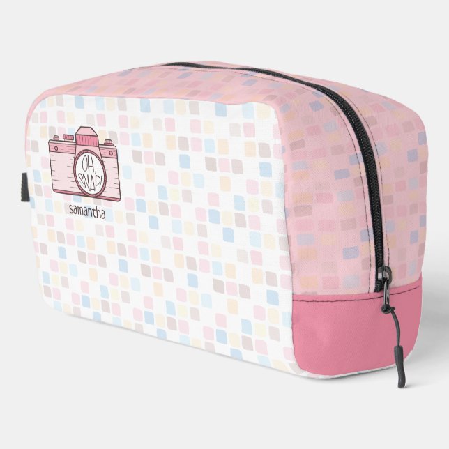 Oh Snap! Pink Pastel Camera Dopp Kit (Right Corner)