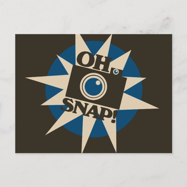 Oh Snap Retro Camera Postcard (Front)