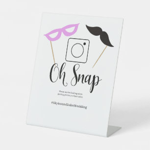 Oh Snap Table Top Photo Booth Pedestal Sign
