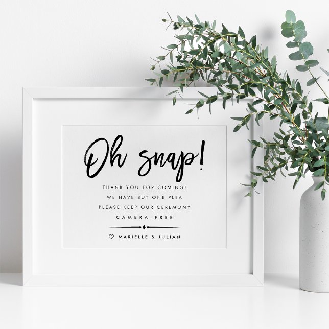 Oh Snap | Typography Unplugged Ceremony Poster (Creator Uploaded)