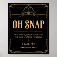Oh Snap Vintage Art Deco 20s Black Gold Wedding