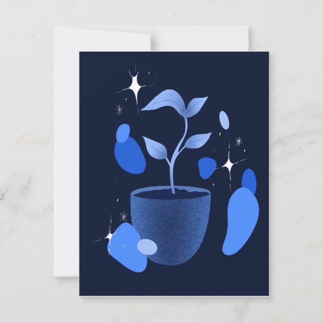 Oh so Blue Thank You Card (Front)