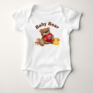 Oh so Cute Customizable Baby Bear One Piece Bodysuit