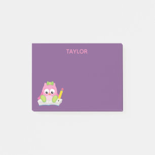 Oh so cute pink owl post-it notes