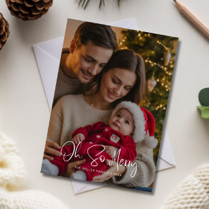 Oh So Merry Family Christmas Card – Holiday Cheer 