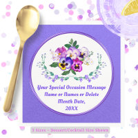 Oh so Pretty Personalised, Pansy Paper Napkins