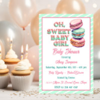 Oh Sweet Baby Girl Macaron Themed Baby Shower