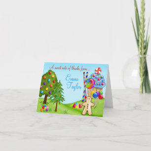 Oh Sweet Candy Cupcake Land Thank You Note Cards