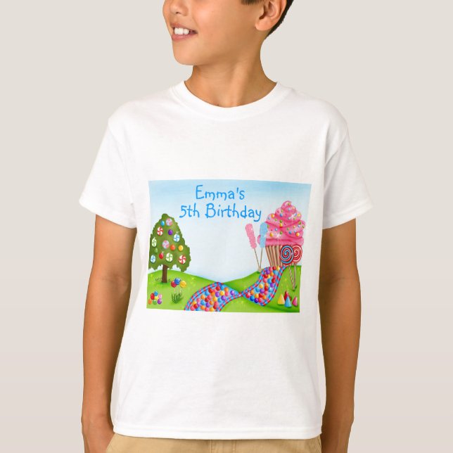 Oh Sweet Candy Land and Cupcakes T-Shirt (Front)