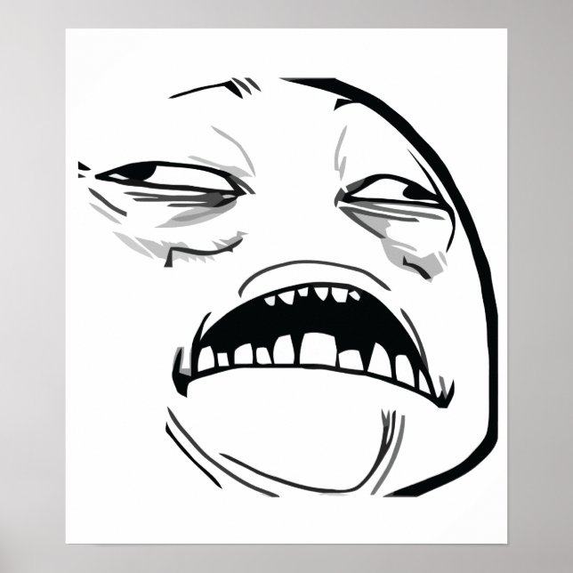 Oh Sweet Jesus Thats Good Rage Face Meme Poster (Front)