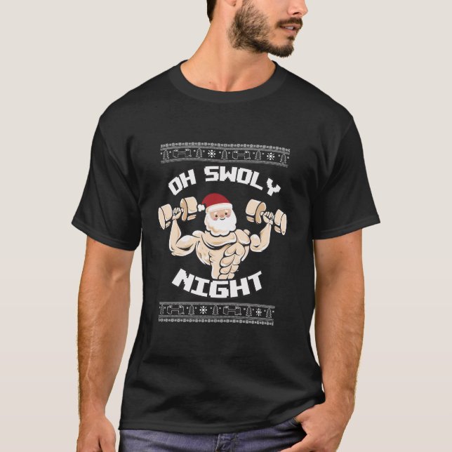 Oh Swoly Night Ugly Christmas Gym Sweater (Front)