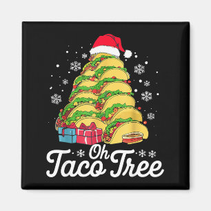 Oh Taco Tree Christmas Cute Xmas Mexican Food Love Magnet