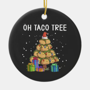 Oh Taco Tree Funny Mexican Food Ugly Christmas Ceramic Tree Decoration