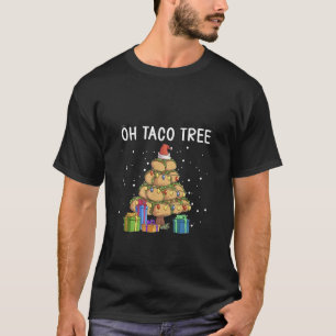 Oh Taco Tree Funny Mexican Food Ugly Christmas T-Shirt