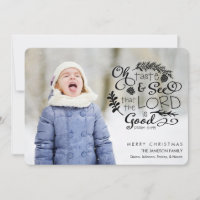 Oh Taste and See Scripture Verse Christmas Photo
