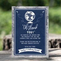 "Oh Thank You!" Adventure Travel Map Baby Shower
