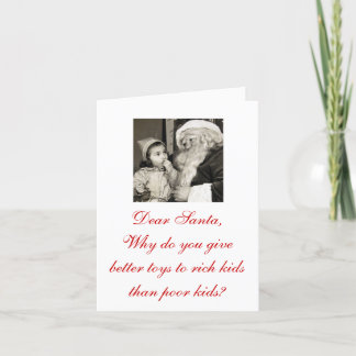 Oh that's just wrong "Dear Santa" Christmas Cards! Holiday Card