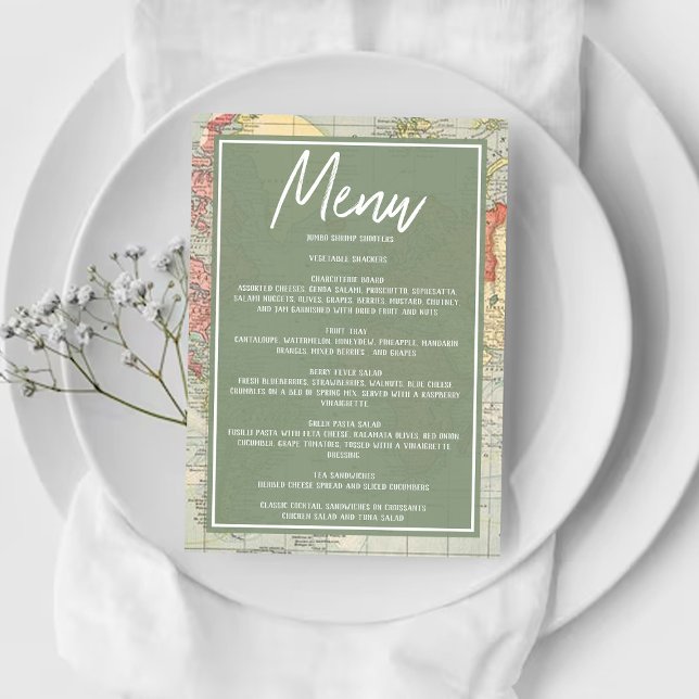 "Oh The Places..." Baby Shower Menu (Creator Uploaded)