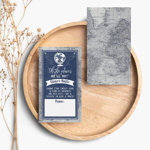 "Oh The Places He'll Go!" Travel Map Baby Enclosure Card