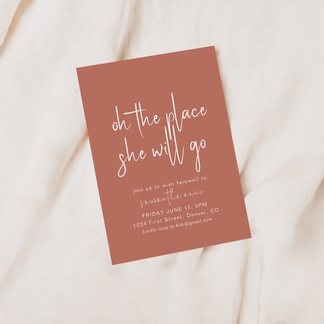 Oh The Places She Will Go Moving Party Invite (Creator Uploaded)