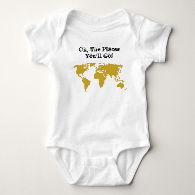 Oh the Places You'll Go! - Baby Gift Bodysuit (Front)