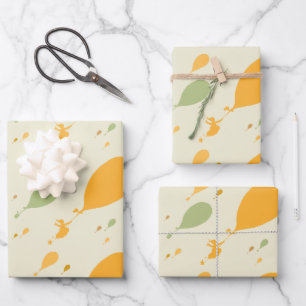 Oh, The Places You'll Go! Balloon Outline Pattern Wrapping Paper Sheet