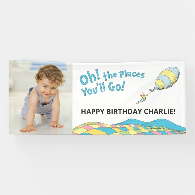 Oh! The Places You'll Go! Boy Birthday Banner (Horizontal)