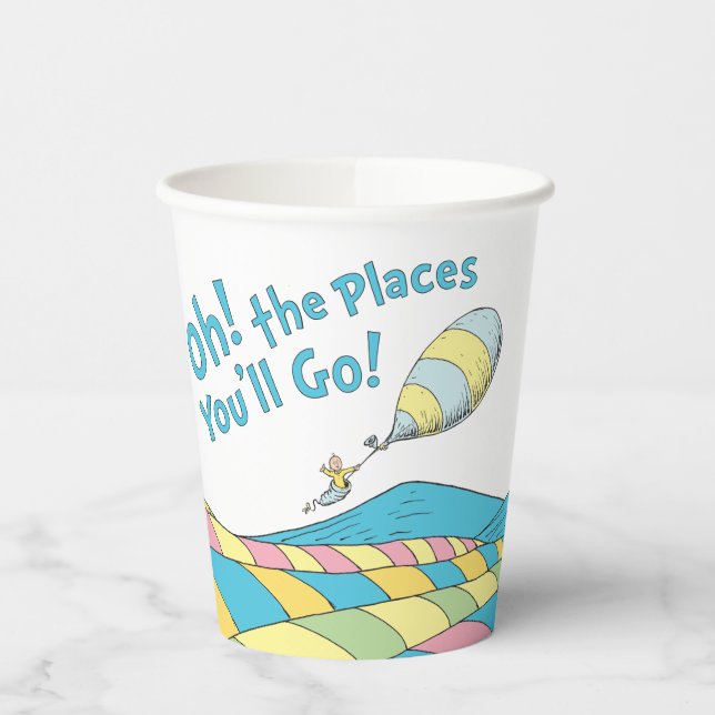 Oh! The Places You'll Go!  Boy Birthday Paper Cups (Left)