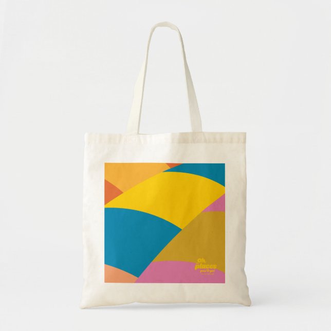 Oh, The Places You'll Go! Colourful Balloon Stripe Tote Bag (Front)