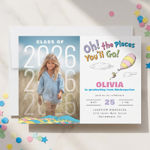 Oh The Places Youll Go Graduation PhotoPop Invitation
