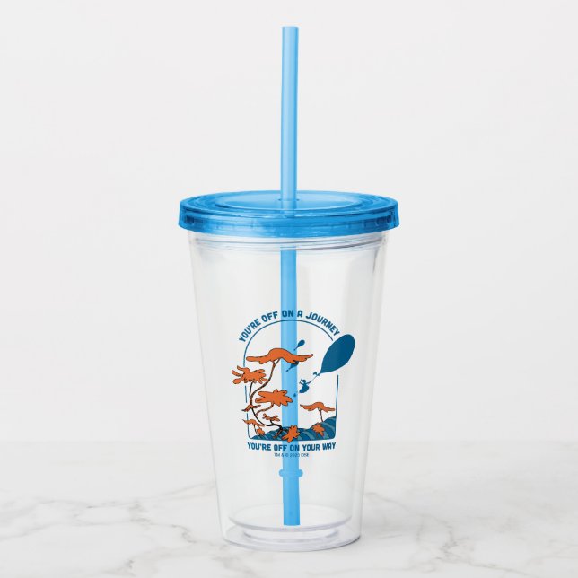 Oh, The Places You'll Go! "Off on a Journey" Acrylic Tumbler (Front)
