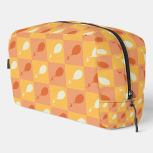 Oh, the Places You'll Go Orange Block Pattern Dopp Kit