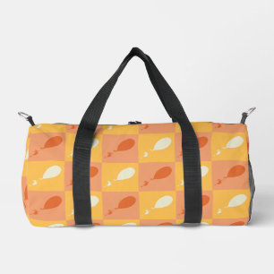 Oh, the Places You'll Go Orange Block Pattern Duffle Bag