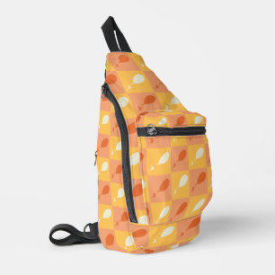 Oh, the Places You'll Go Orange Block Pattern Sling Bag