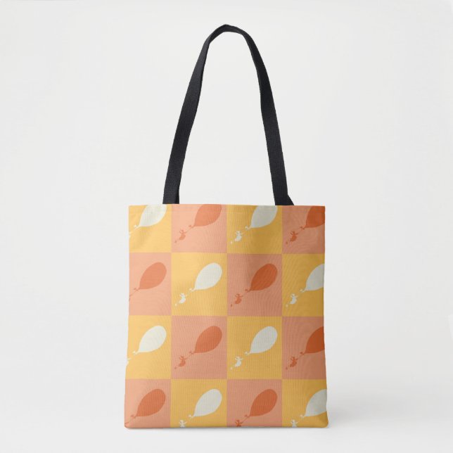 Oh, the Places You'll Go | Orange Block Pattern Tote Bag (Front)