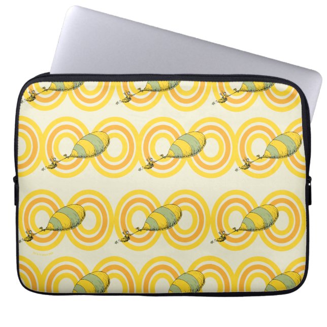 Oh, the Places You'll Go | Orange Pattern Laptop Sleeve (Front)
