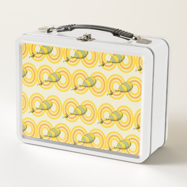 Oh, the Places You'll Go | Orange Pattern Metal Lunch Box (Front)