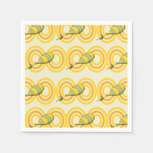 Oh, the Places You'll Go   Orange Pattern Napkin