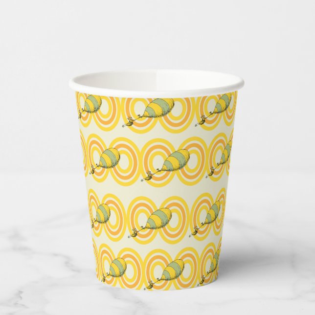 Oh, the Places You'll Go | Orange Pattern Paper Cups (Left)