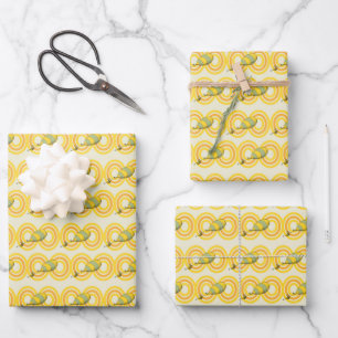 Oh, the Places You'll Go   Orange Pattern Wrapping Paper Sheet