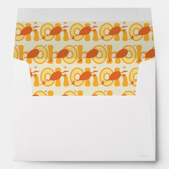 Oh, the Places You'll Go | Orange Text Pattern Envelope (Back (Bottom))