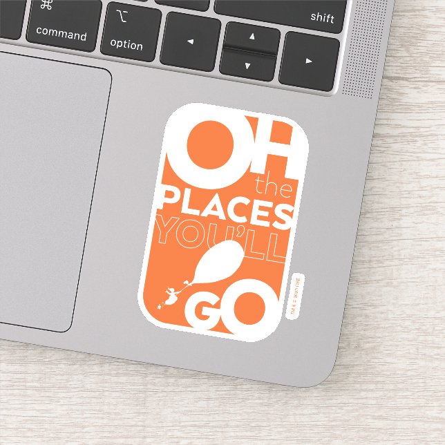 Oh, The Places You'll Go! Orange Typeography (Detail)