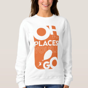 Oh, The Places You'll Go! Orange Typeography Sweatshirt