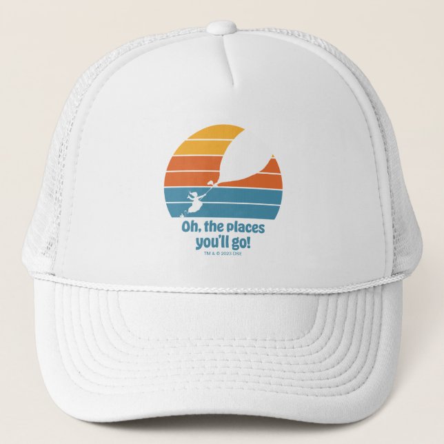 Oh, The Places You'll Go! Retro Sunset Trucker Hat (Front)