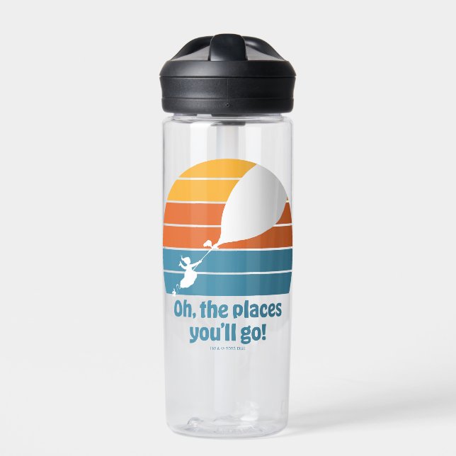 Oh, The Places You'll Go! Retro Sunset Water Bottle (Front)