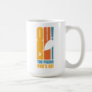 Oh, The Places You'll Go! Tall Retro Typography Coffee Mug