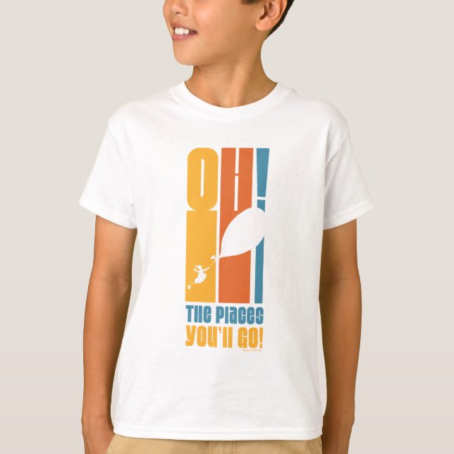 Oh, The Places You'll Go! Tall Retro Typography T-Shirt (Front)