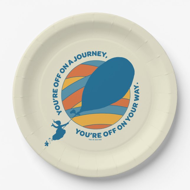 Oh, The Places You'll Go! "You're Off On Your Way" Paper Plate (Front)