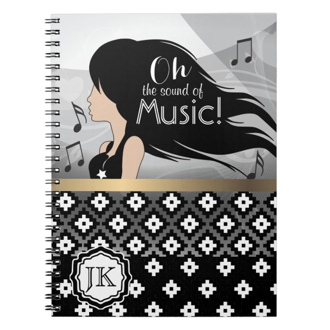 Oh The Sound Of Music Girl Spiral Notebook (Front)
