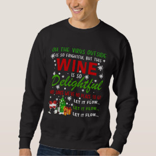 Oh The Virus Outside Is Frightful This Wine Is So  Sweatshirt